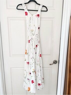 H&M | Dresses | Hm Back Laced Dress Red Cotton Likenew | Poshmark